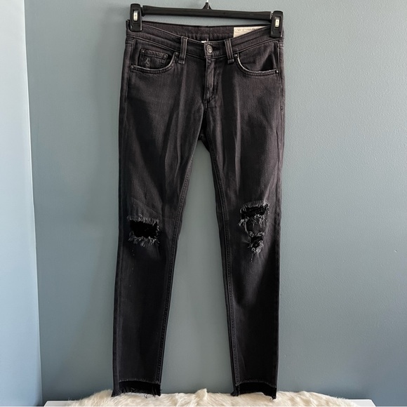 Rag & Bone Distressed Skinny Jeans - Picture 1 of 12